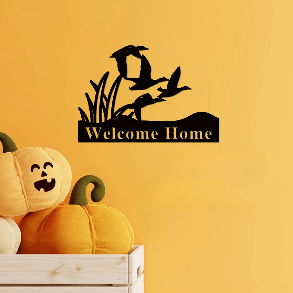 Черный Металлический Знак Приветствия Уличный Дверной Подвесной Семейное Имя