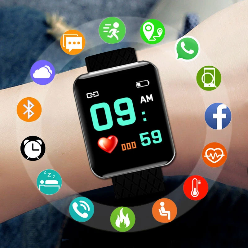 

D13 Women Sports Heart Rate Smart Watch 116 Plus Smart touch watch Wristband Watches Smart Band Men Waterproof Smartwatch 2023