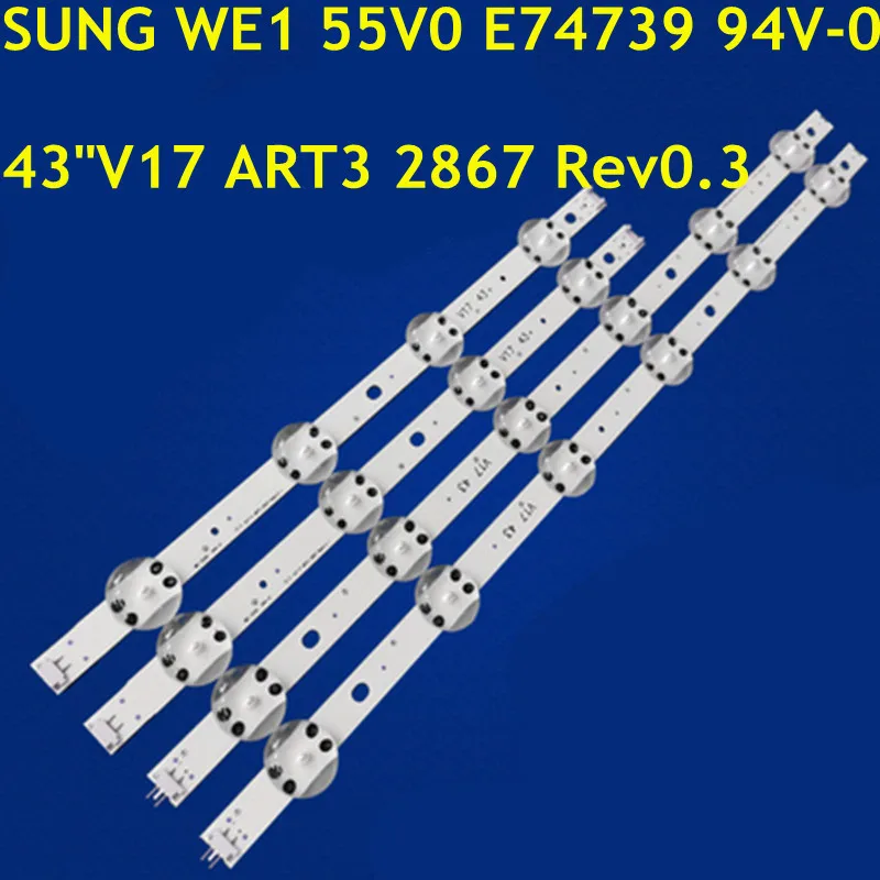 New 5kit  LED Strip for LG TV 43UJ670V 43LV340C-UB 43LJ610V 43 V17 ART3 2867 agf78709801 43uj6525 43uj6565 43LV762V 43LV765H