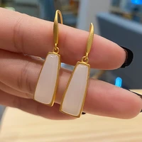 women jewelry white stone earrings popular style simply vintage temperament drop earrings for women party gifts drop shipping