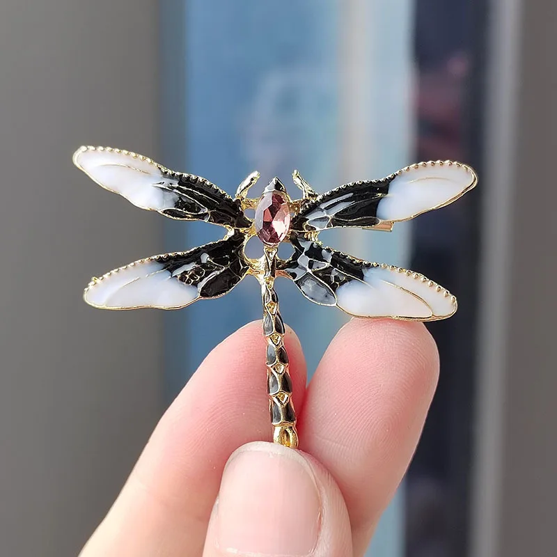 

Fashion Enamel Dragonfly Brooches for Women Girls Dress Coat Accessories Cute Fashion Wedding Jewelry Gifts Large Insect Brooch