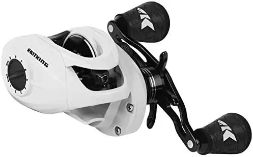 

Crixus Baitcasting Reels, 6.5 1/7.2 1 Gear Ratio Fishing Reels, 17.6lbs Carbon Disc Drag, Super Polymer Grips,Carbon Infused Nyl
