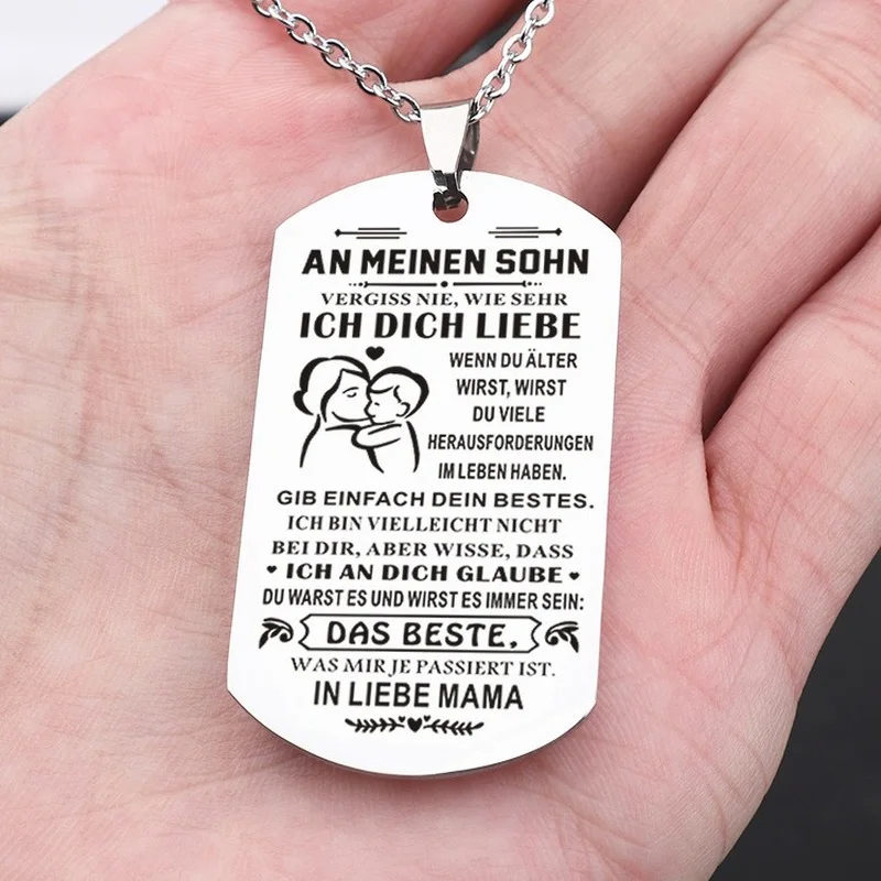 Брелок для ключей из нержавеющей стали в стиле милитари | Украшения и аксессуары