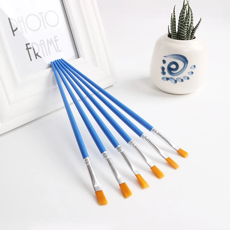 

5 шт. нейлоновая пластиковая ручка с плоским наконечником, ручка для рисования линий, Детская цифровая ручка для рисования маслом «сделай сам», ручка для рисования граффити