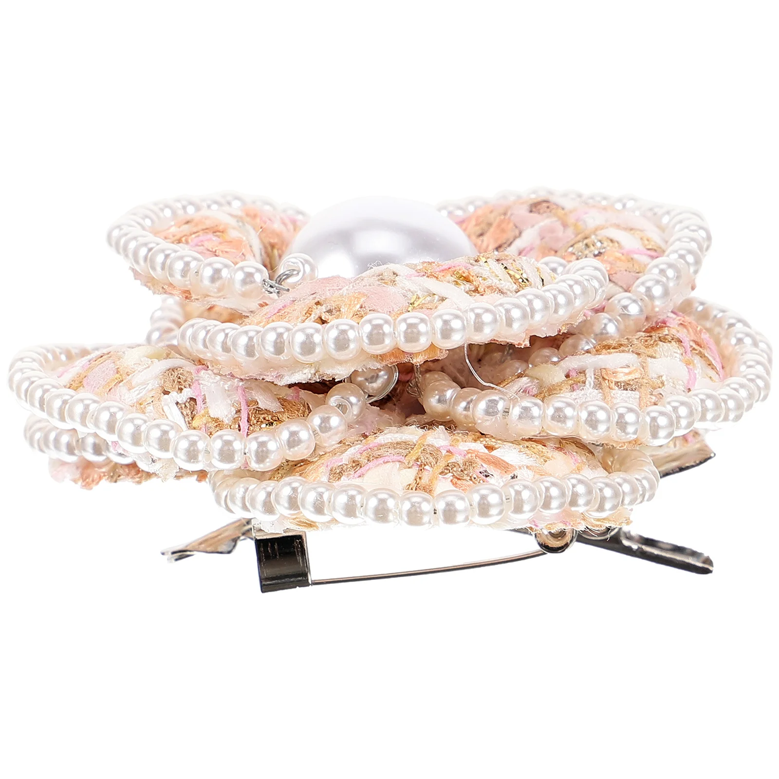 

Camellia Lapel Pin Women Clothes Brooch Flower Pearl Brooch Decoration for Hat Suit Scarf