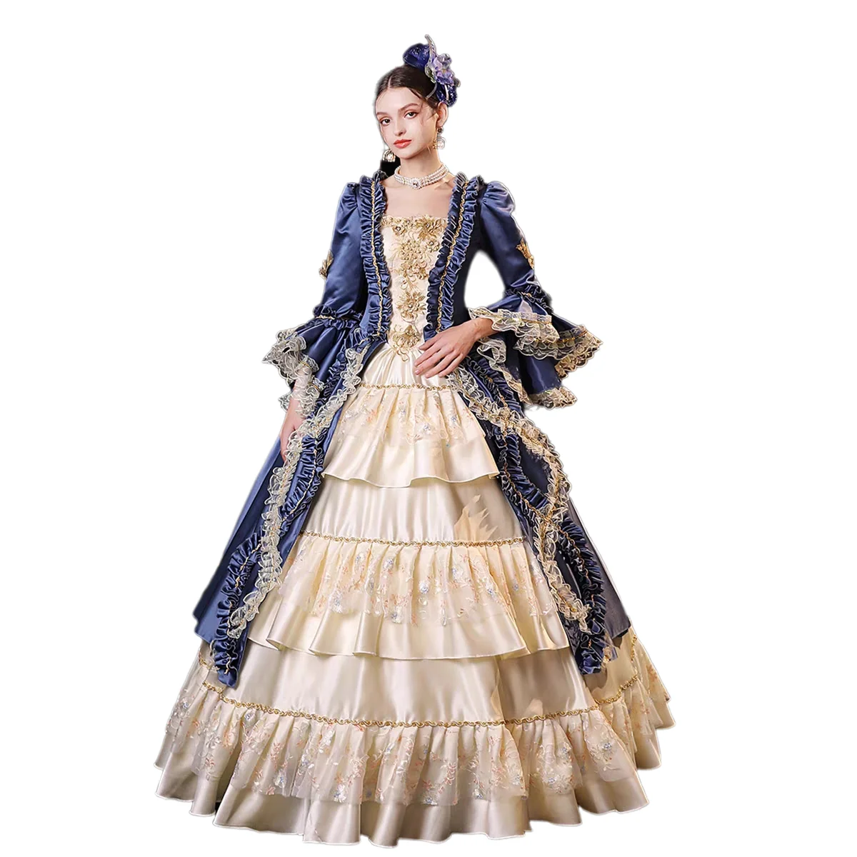 

KEMAO High-end Court Rococo Baroque Marie Antoinette Ball Gown 18th Century Renaissance Historical Period Evening Dresses