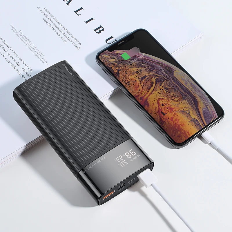 

New KUULAA Power bank 20000mah Quick Charge 3.0 portable charger PD fast charging power bank for redmi note 10 9 pro 9s 12 11