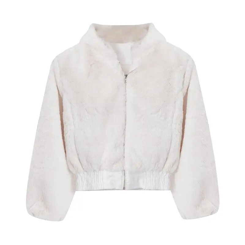 Autumn Winter Jacket Women 2022 New Short Faux Fur Coat Hooded Furry Cute Thick Warm Casual Korean Fashion Tops Famale Clothing