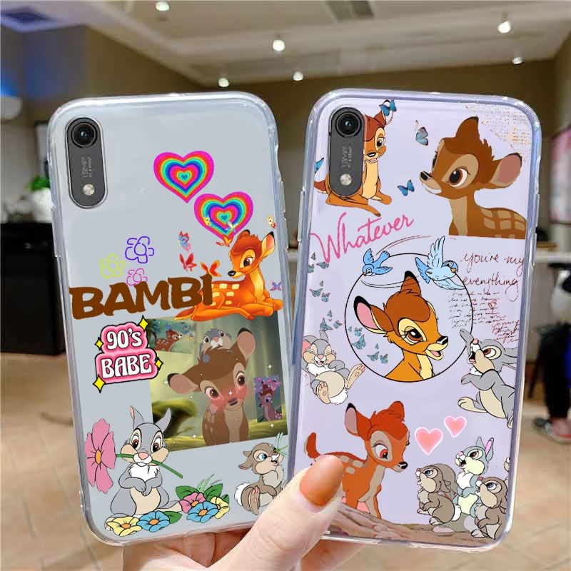 

Disney Fawn Bambi Cute Phone Case For Huawei P50 P40 P30 P20 Lite 5G Nova Y70 Plus 9 SE Pro 5T Y9S Y9 Y6 Transparent Cover