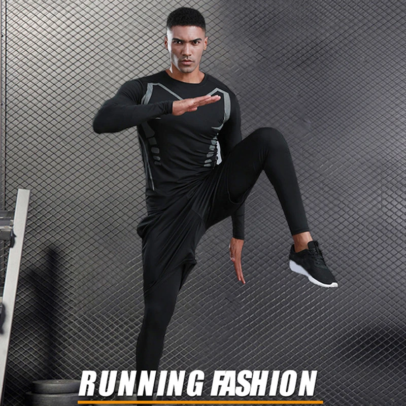 5pcs Absorb Sweat Basketball Training Uniform Suits Elastic Quick Dry Sportswear Breathable Running Fitness Basketball Gym Suits