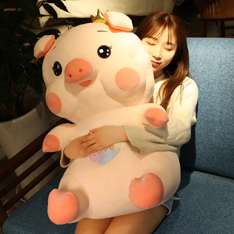 

Creative Plush Toy Large 75cm Love Pig Soft Doll New Toy Royal Crown Pig Toy Hug Pillow Throw Pillow Birthday Gift w1339