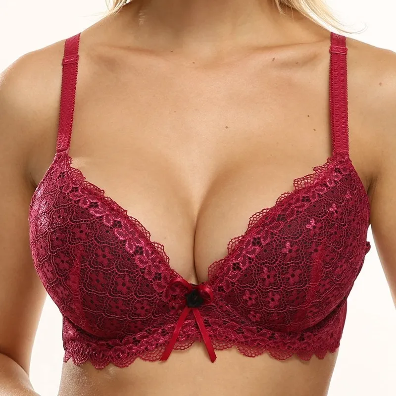 

Sexy Lace Lingerie Push Up Bra Sexy Lingerie Adjustment Sexy Underwear Women Plus Size Brassiere Red Bra