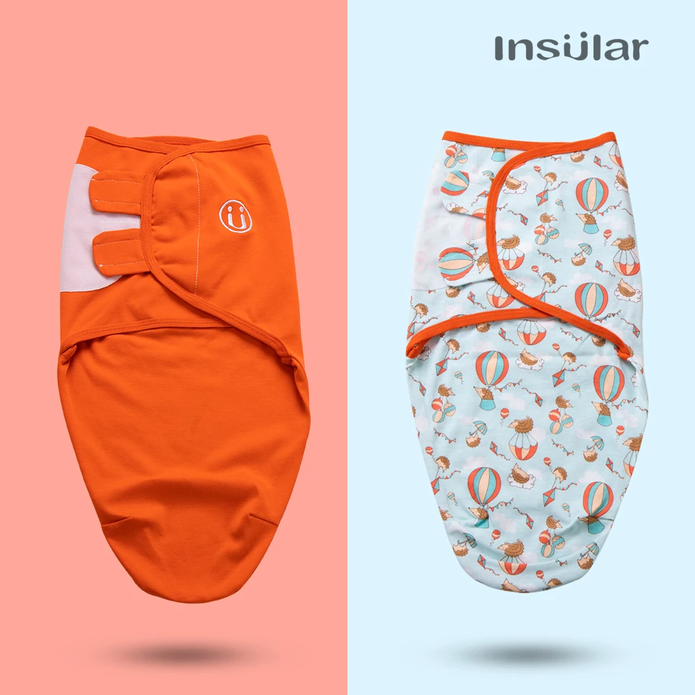 Insular 2 pcs/set Baby Sleeping Bag Cocoon Newborns Infant Cotton Knit Baby Swaddles Wrap Blankets Sleep Sack For 0-7 Months