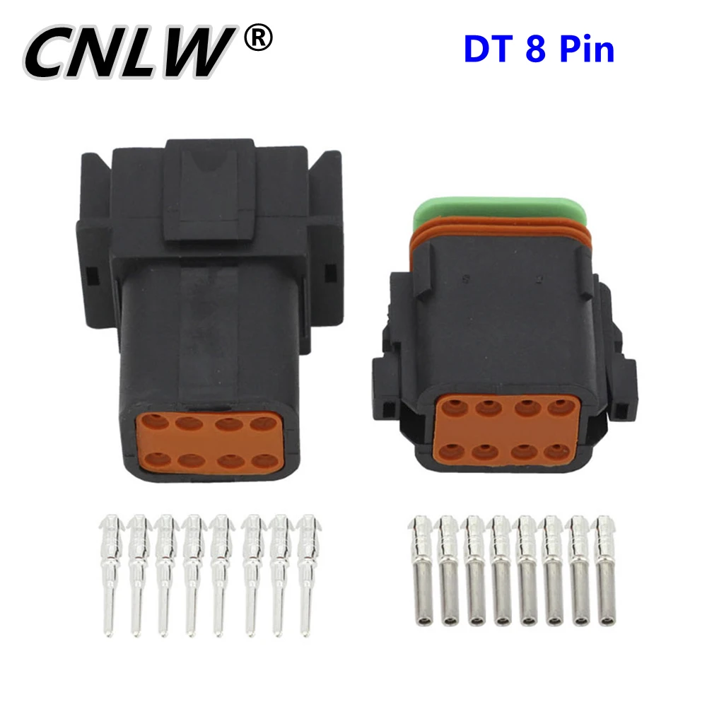 Черный, 10 комплектов, 8 контактов, Φ/21 DT, DJ3081Y-1.6-11, автомобильный водонепроницаемый провод, электрический разъем
