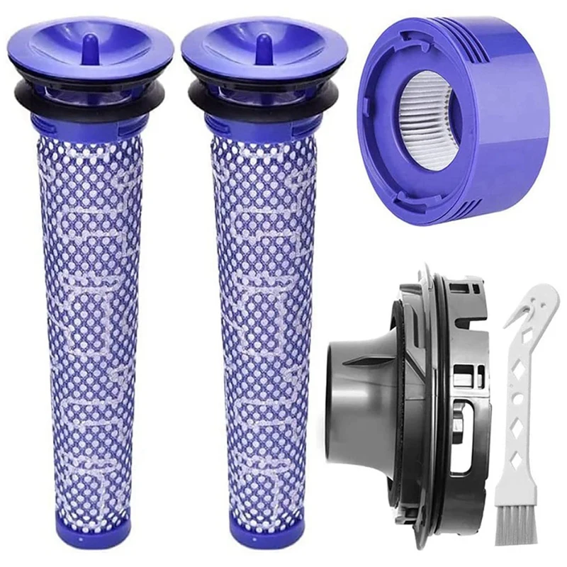 

Набор сменных фильтров для Dyson V7 V8 с 1 задней крышкой двигателя 1 задним фильтром 2 предфильтрами 1 щеткой для очистки