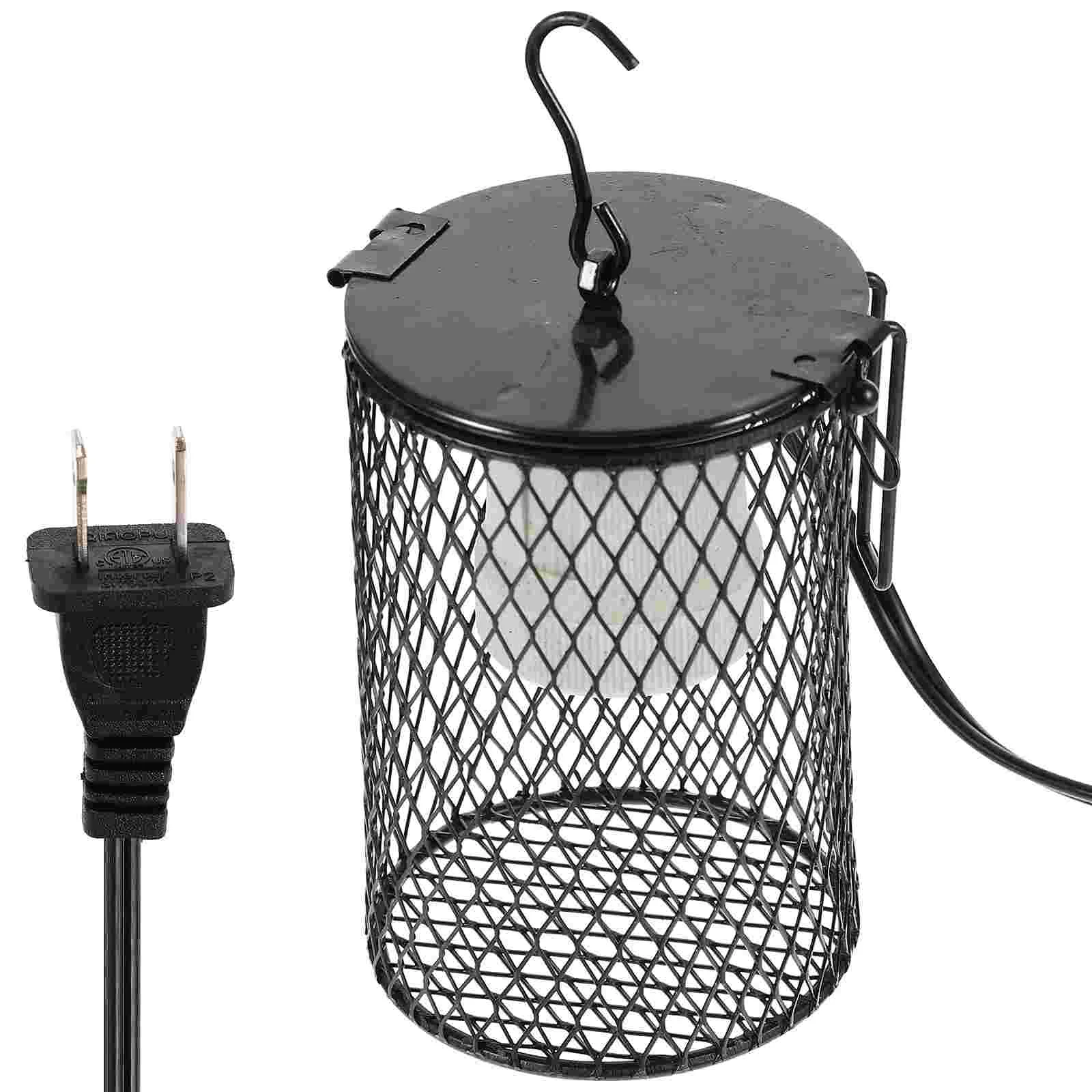 

Reptile Lamp Light Cover Heating Lampshade Heat Shade Preservation Tank Habitat Guard Heatersupplies Basket Accessory Rack