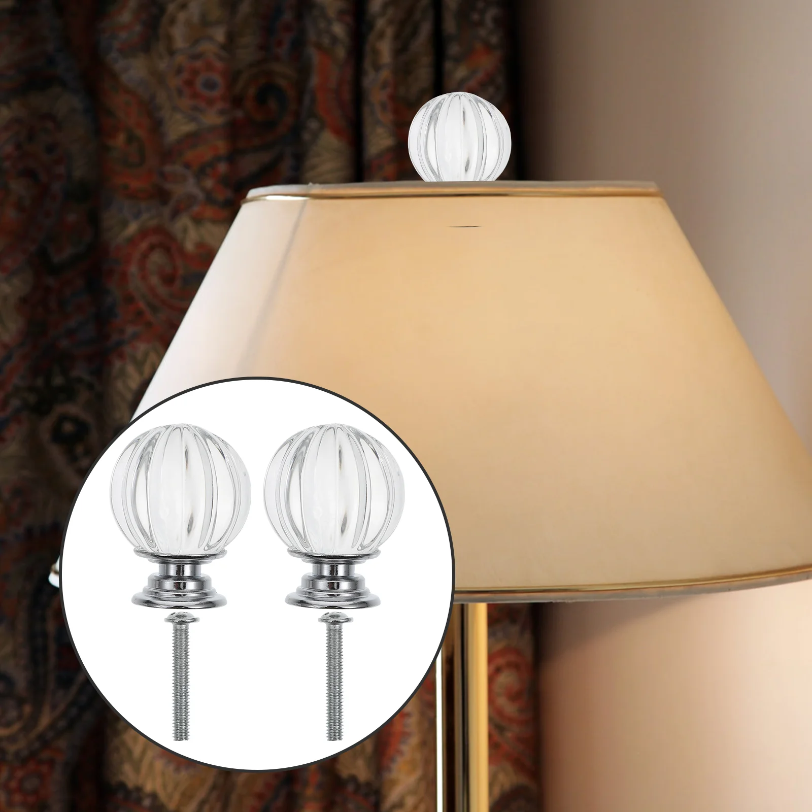 

Lamp Shades Table Lamps Curtain Rod Pole Lampshade Finial Window Curtain Rod Crystal Finials Lamp Shades