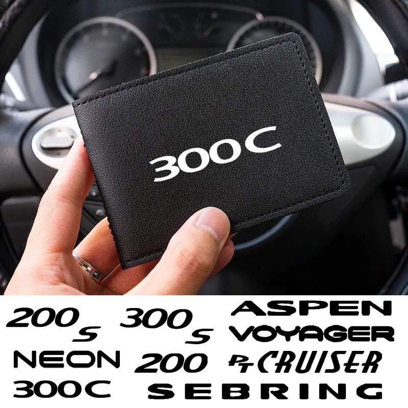 

Car driver license bag PU Leathe Multiple card slots for Chrysler 200S 300C ASPEN VOYAGER PACIFICA STRATUS VOYAGER CROSSFIRE