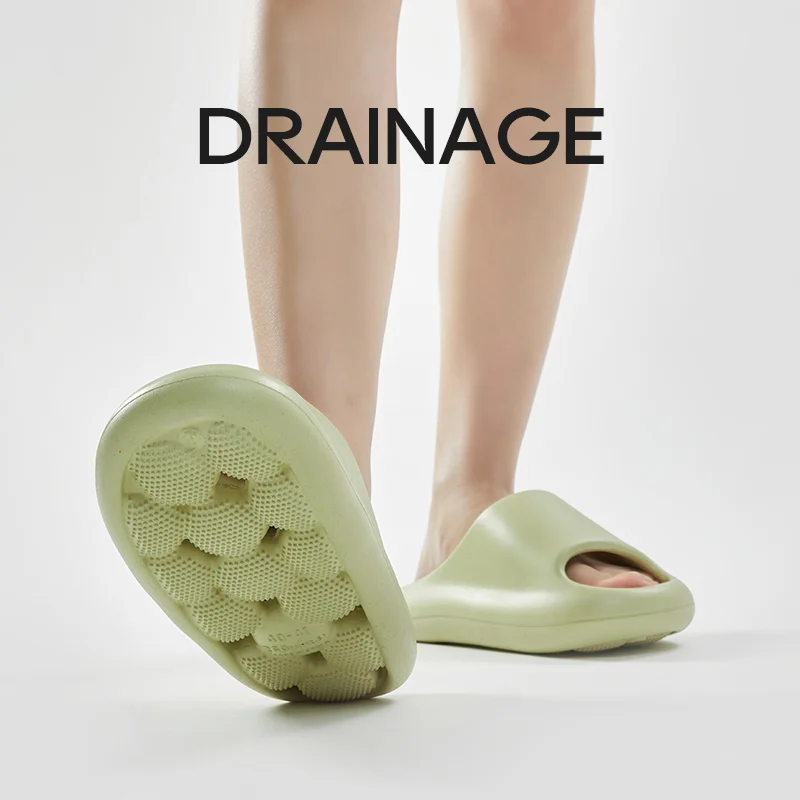 UTUNE Bouncy slippers Hollow Out Bottom EVA Non-slip Platform Bathroom Women's home slippers large Size Beach sandals flip flops