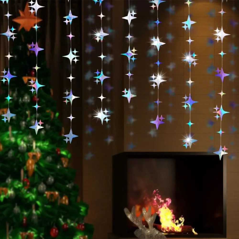 Круглая звезда круглая бумажная подвеска мерцающая подвесная гирлянда