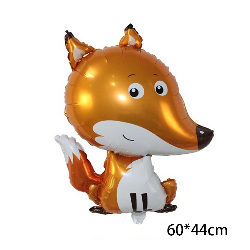 Jungle Cartoon Animal theme Balloons Deer Rabbit Tiger Lion Zoo Party Children's Toy birthday Decor supplies Helium Balloon images - 6