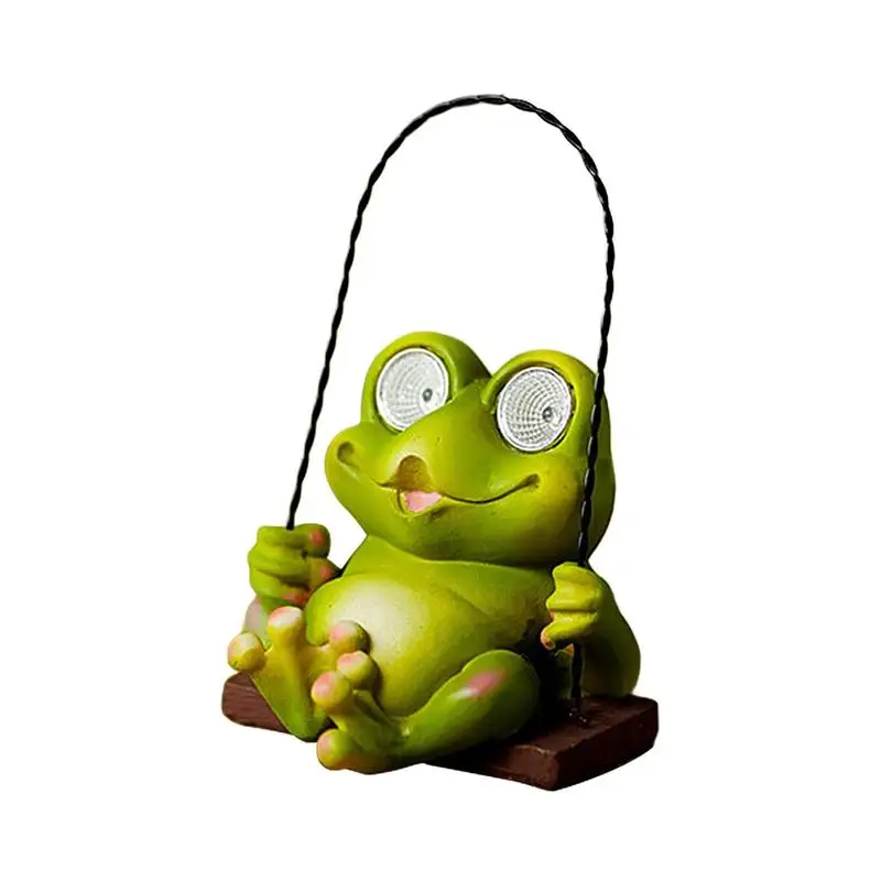 

Frog Solar Lamp Garden Garden Light Cute Lamp Solar Frog Outdoor Ornament Swing Frog Solar Lights Outdoor Decorative Tabletop