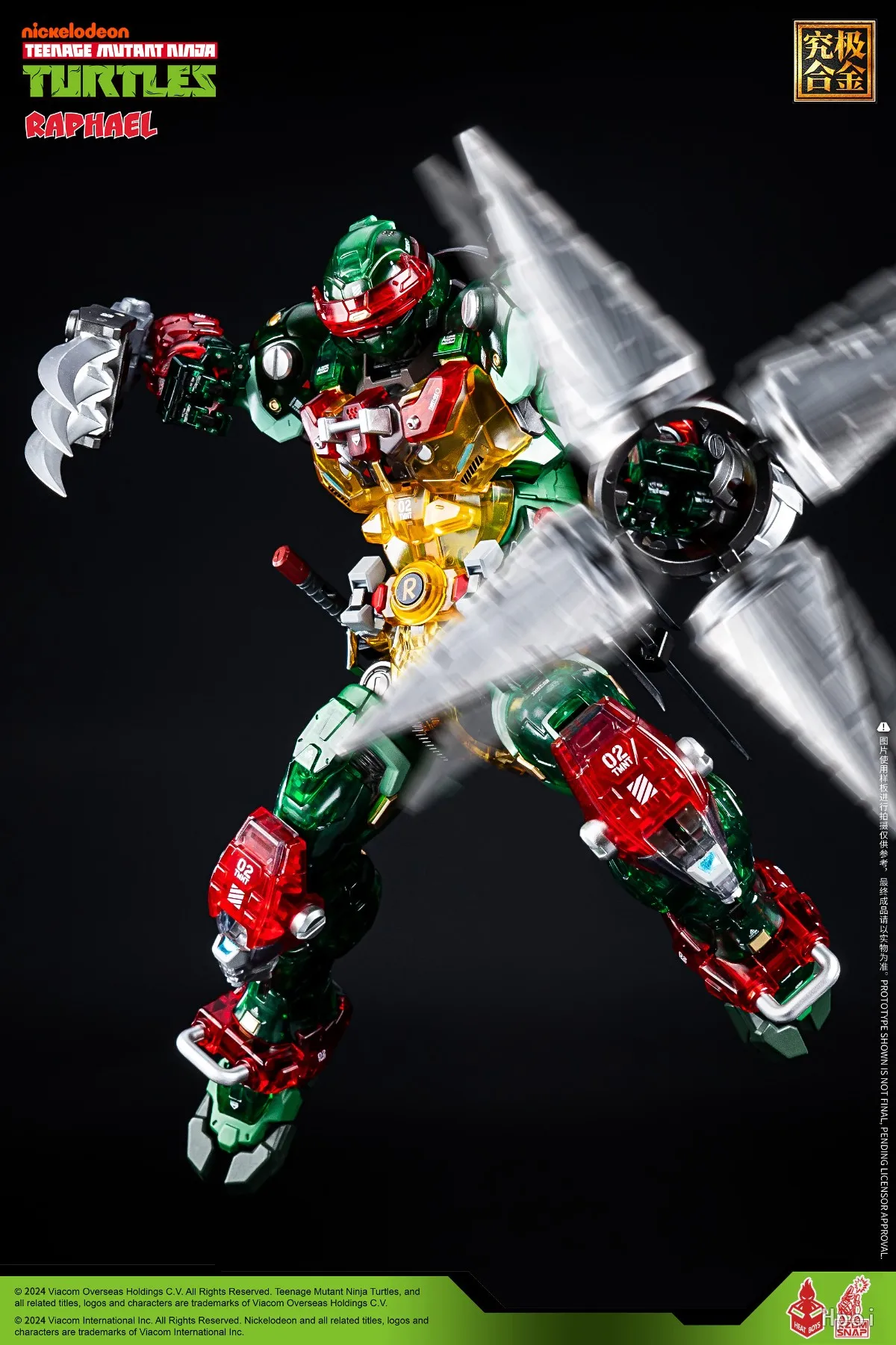 Фото 【UA】 HEATBOYS MechaHeat Series Alloy Mecha TMNT Рафаэль, эксклюзивная серия, фигурка-модель, игрушка, подарок №5