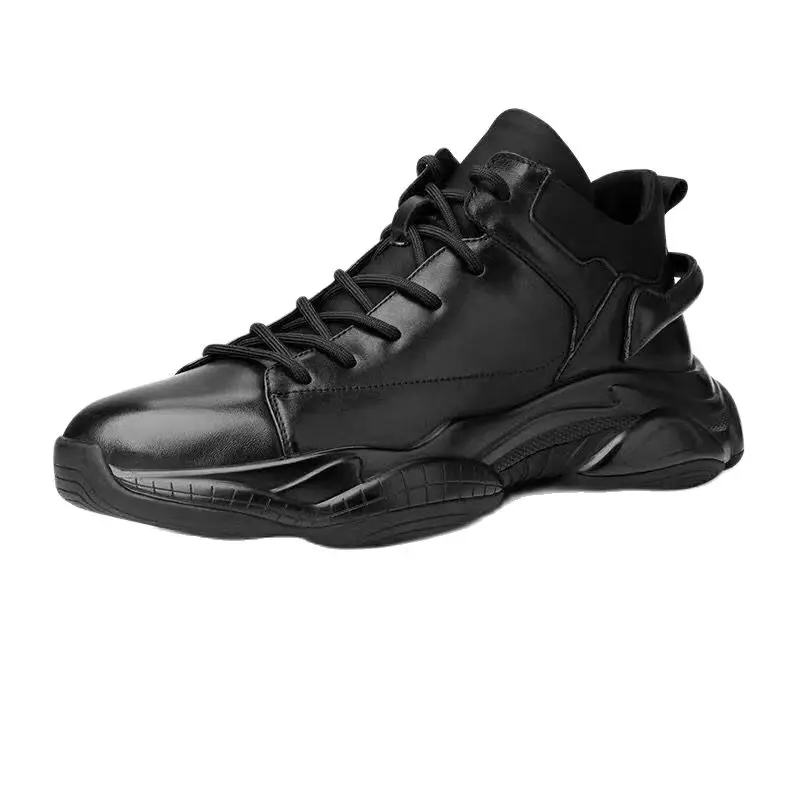 

Cow Leather Man Shoes Luxury Brand High Quality Fashion Men's Invisible Height Increasing Elevator Shoes 6/8/10cm