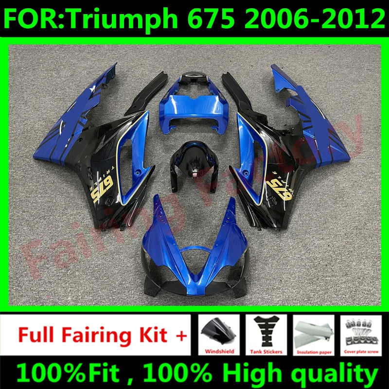 

Motorcycle ABS Fairings Kit Fit for Triumph Daytona 675 675R 2006 2007 2008 2009 2010 2011 2012 Bodywork fairing set black blue