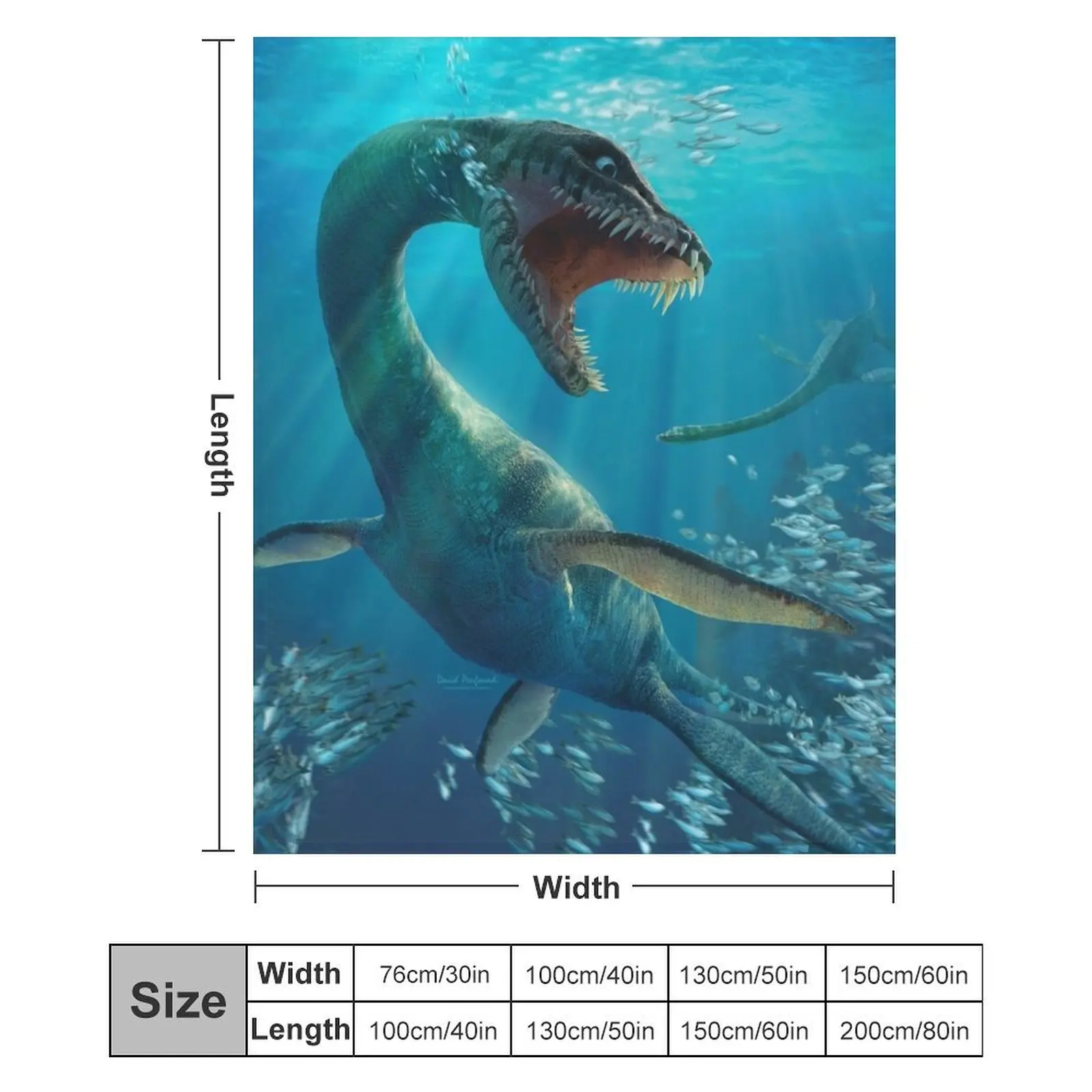 Одеяло Плезиозавр из фланелевой ткани роскошные пледы