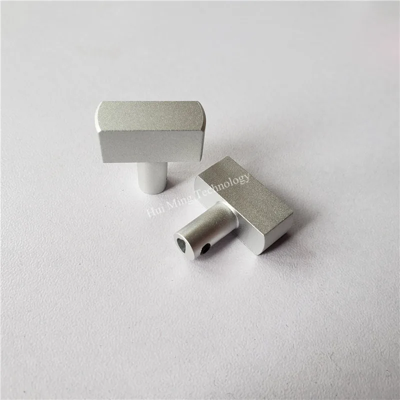 

3Pcs Aluminum Knob Potentiometer Knobs T Style 21*21*4Mm Sandblasting Knob D Shaft Cap Decoder Power Volume Gear Switch Knob