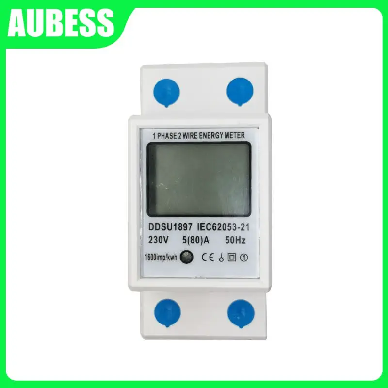 

Energy Meter Single Phase Two Wire Electric Din Rail Wattmeter Power Consumption Ac 230v 50hz Energy Electric Meter Kwh