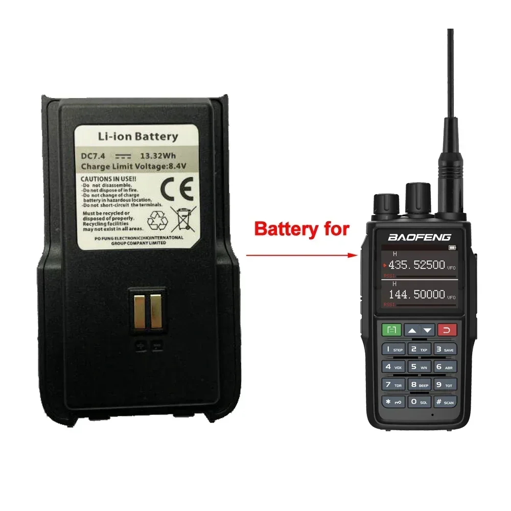 Оригинальные аксессуары для аккумуляторов Walkie Talkie G26 PRO Boafeng UV-G26/BL-UV22 7 4 В сменные