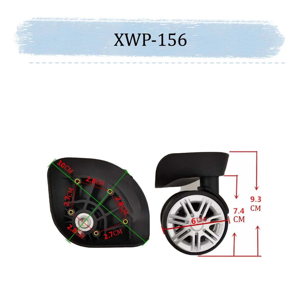XWP-156 Универсальное колесо черный сменный чемодан бесшумный гладкий удобный