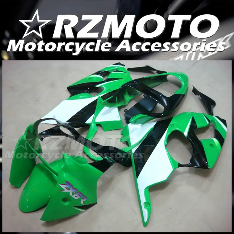 

Новый комплект обтекателей для мотоцикла ABS, подходит для kawasaki Ninja ZX6R 636 2000 2001 00 01 02 6R, цвет зеленый, приятный