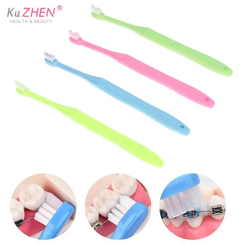 

1PCS Orthodontic Toothbrush Interdental Tooth Brush Small Head Soft Hair Correction Teeth Braces Dental Floss Oral Tooth Care