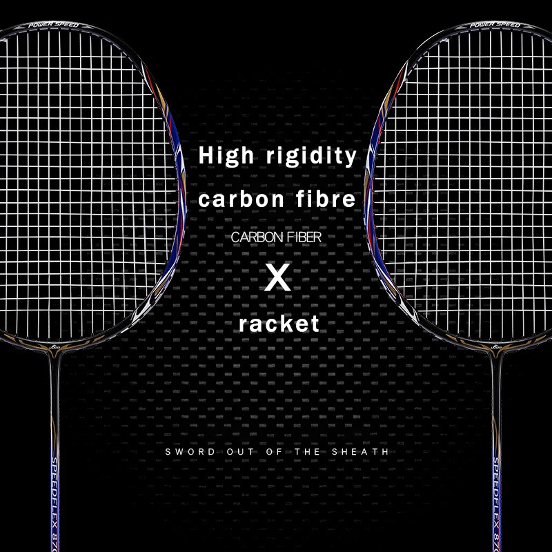 High Rigidity Carbon Fiber Anti-Skid, Sweat Absorption And Shock Absorption 5u Attack And Defense Dual Badminton Rackets