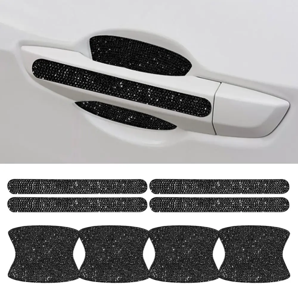

Rhinestones Shiny Self-adhesive Bling Door Handle Protector Car Door Bowl Scratch-Resistant Stickers Car Door Stickers