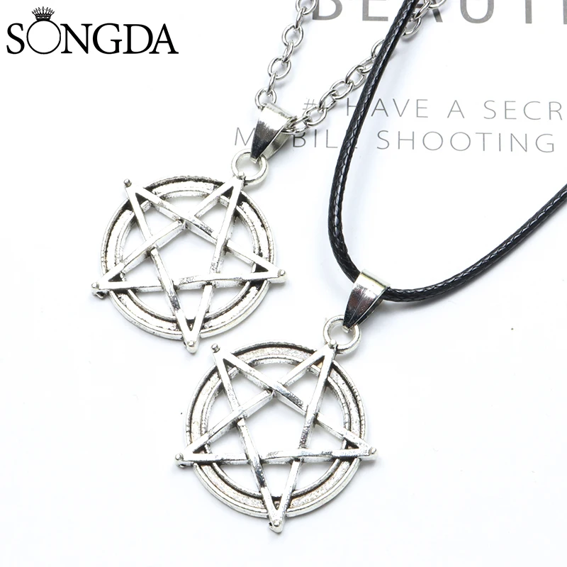 

New Star of David Necklace Shield Magen David Hexagram Religion Symbol Pentagram Wiccan Alloy Pendant Charm Jewish Jewelry Gifts