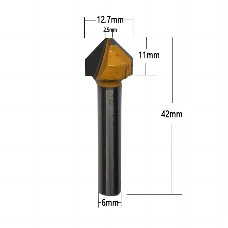 

6 мм хвостовик 8 мм 6,35 мм плоская головка 90 градусов 108 135 в наружный диаметр лезвия 12,7 мм 19,1 мм желтый