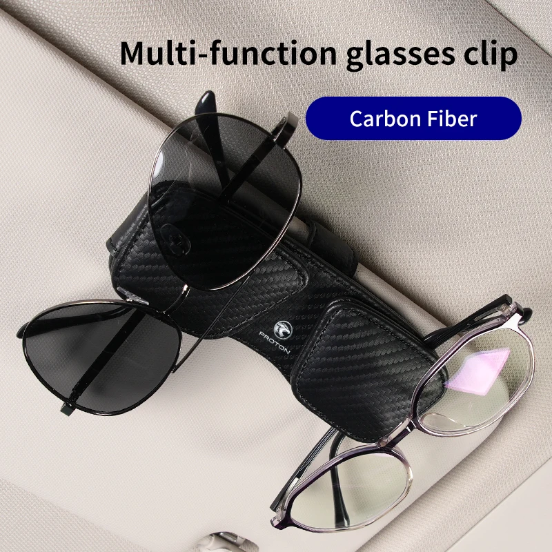 Магнитный автомобильный козырек держатель для очков кожаный органайзер карт