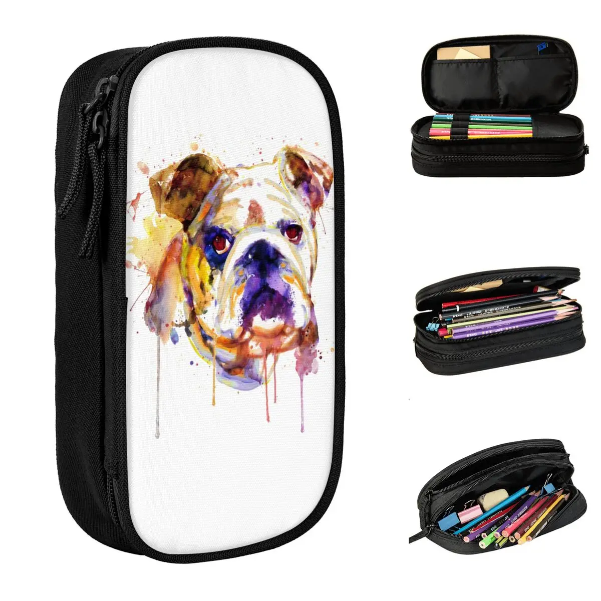 Cases Pencilcases Pen Box For Student Big Capacity Bag Office Zipper Stationery