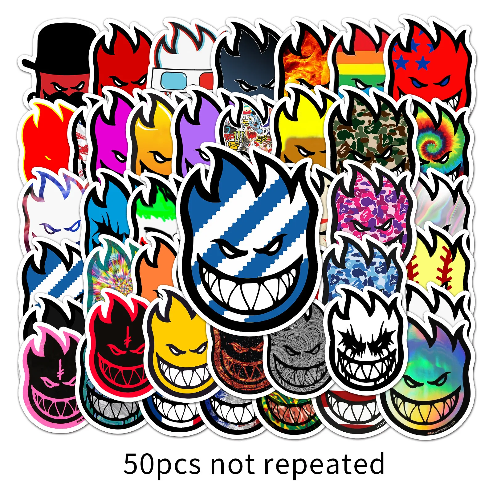 50pcs Very cool Spitfire stickers Skateboard Stickers Spitfire Sticker Surf Skate Scooter Mobile Tablet Sticker