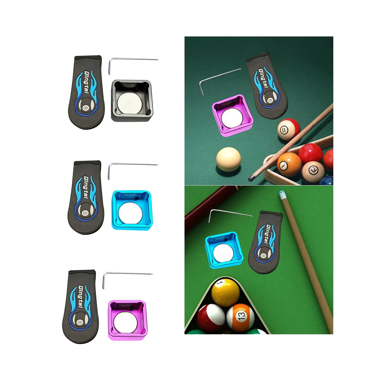 Держатель для мела кия с фиксированным зажимом Спортивные аксессуары снукера