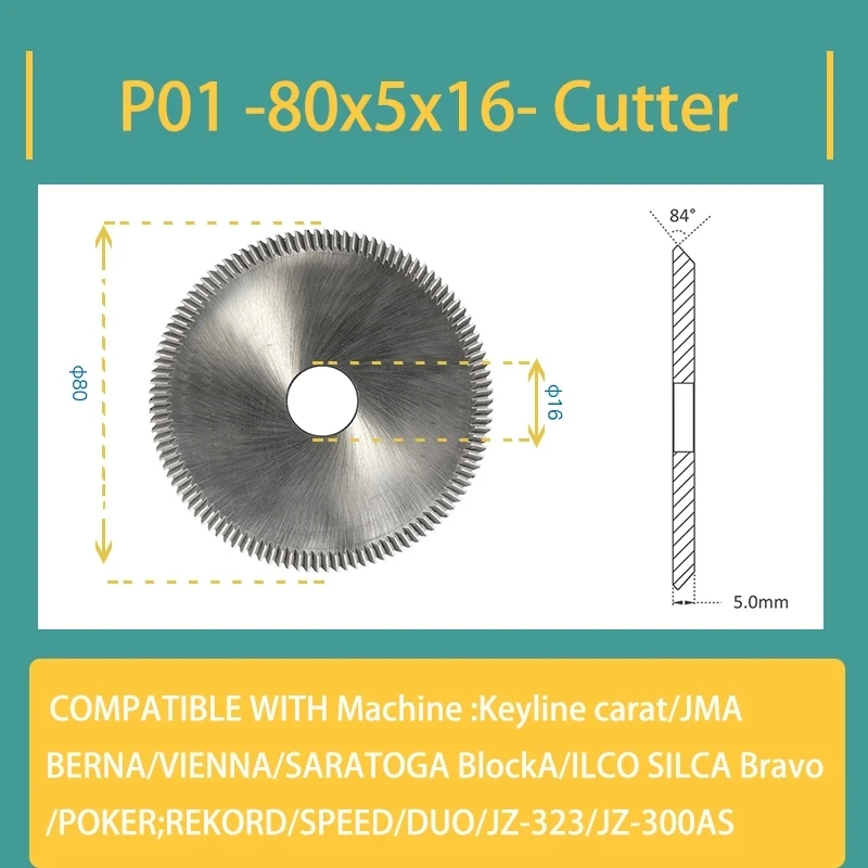 P01 устройство для изготовления ключей, лезвие для резака, совместимое с ILCO фрезерный резец SILCA BRAVO DUO, копировальный аппарат ключей быстрой передачи карат JMA BERNA P01 устройство для изготовления ключей, лезвие для резака, совместимое с ILCO фрезерный резец SILCA BRAVO DUO, копировальный аппарат ключей быстрой передачи карат JMA BERNA