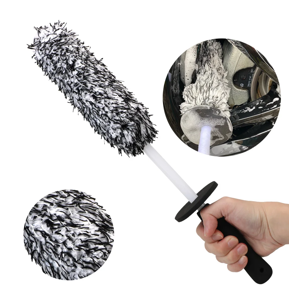 

LEEPEE Car Washing Universal Dust Remover Car Cleaning Brush Wheel Tire Brush Non-Slip Handle Tire Cleaning Tools