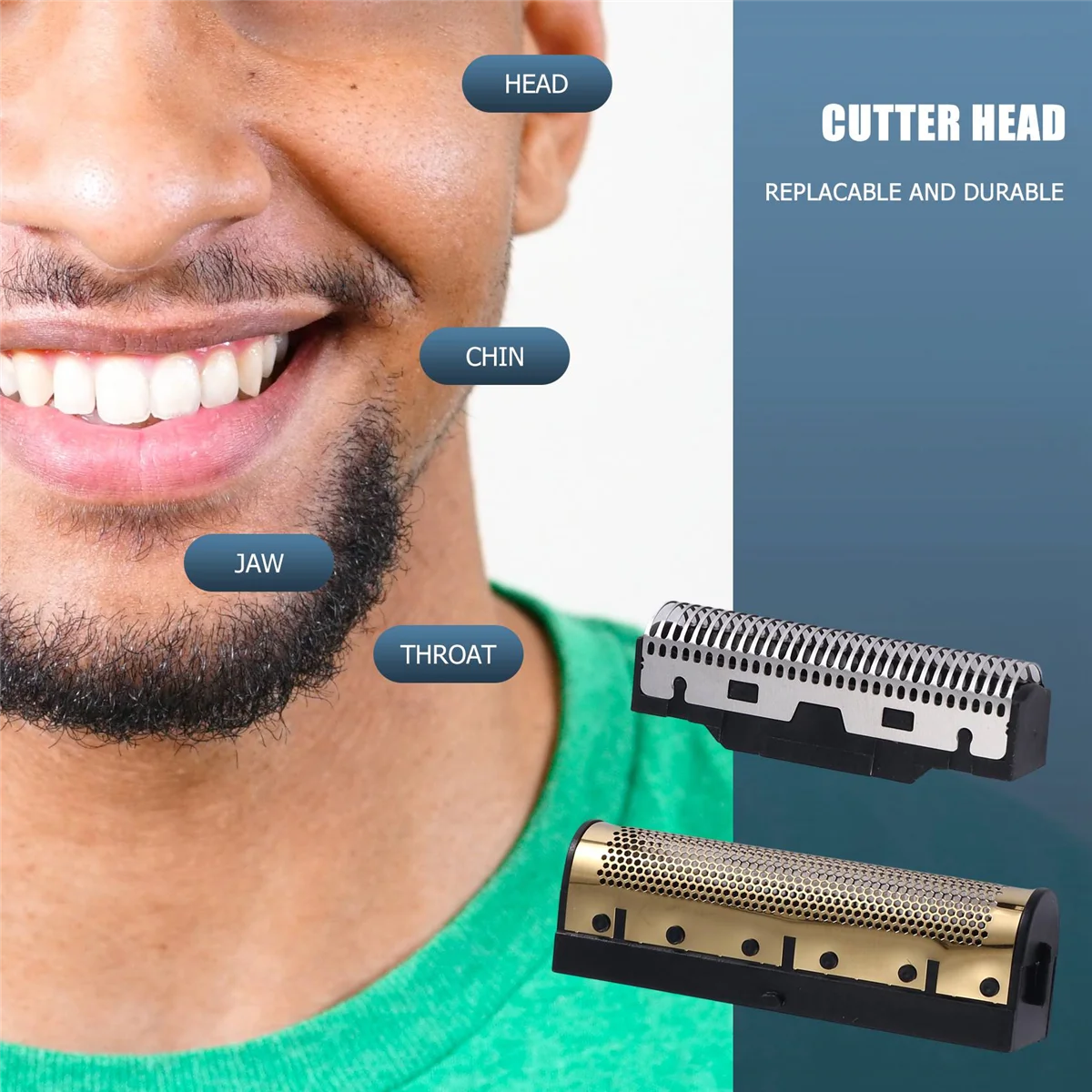 Электрические бритвенные станки лезвия золотистая зернистая сетка и головка