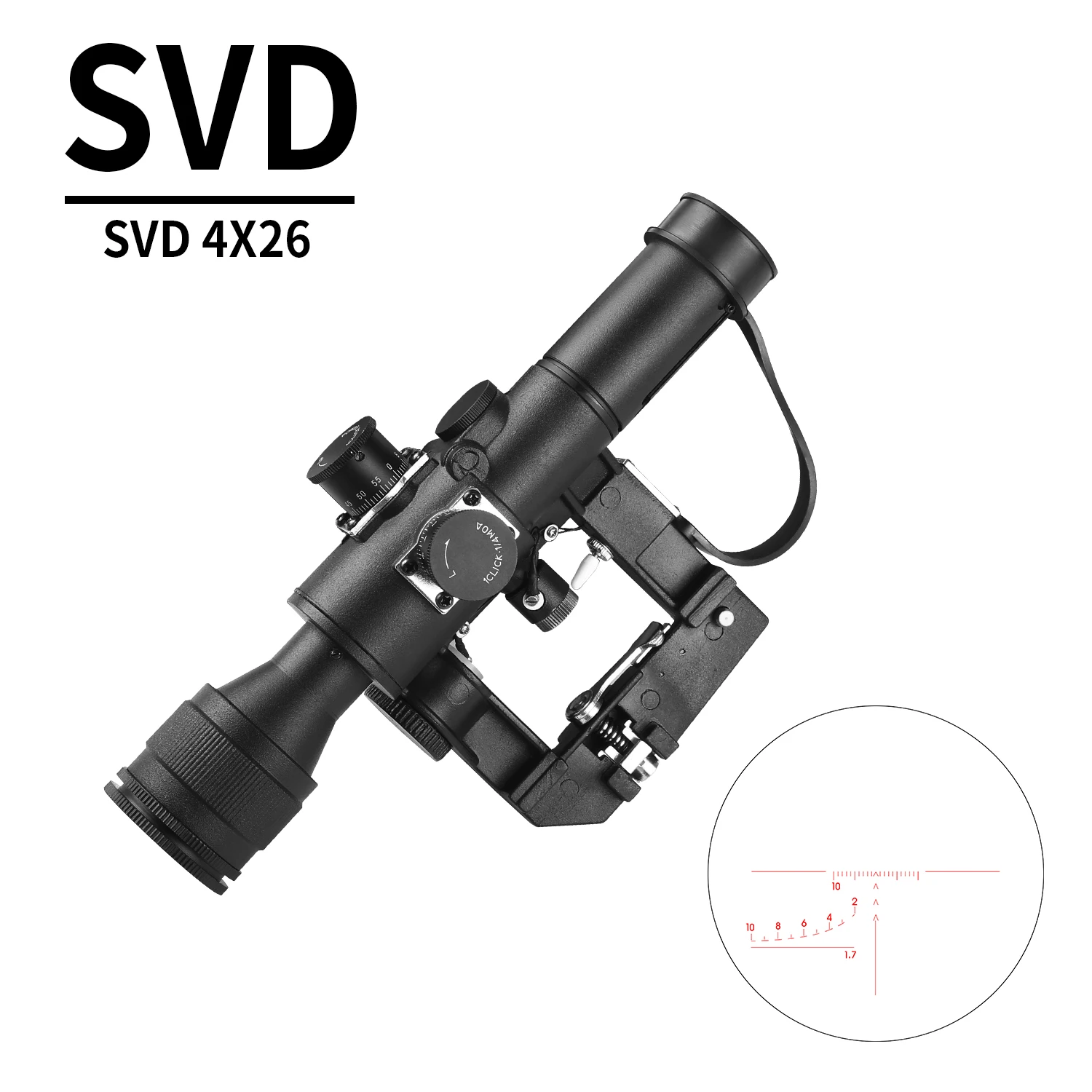 

SVD 4x26 PSO Type Riflescope Sniper Rifle Series AK Rifle Scope for Hunting Sight Dragunov Optics Red Illuminated Optical sight