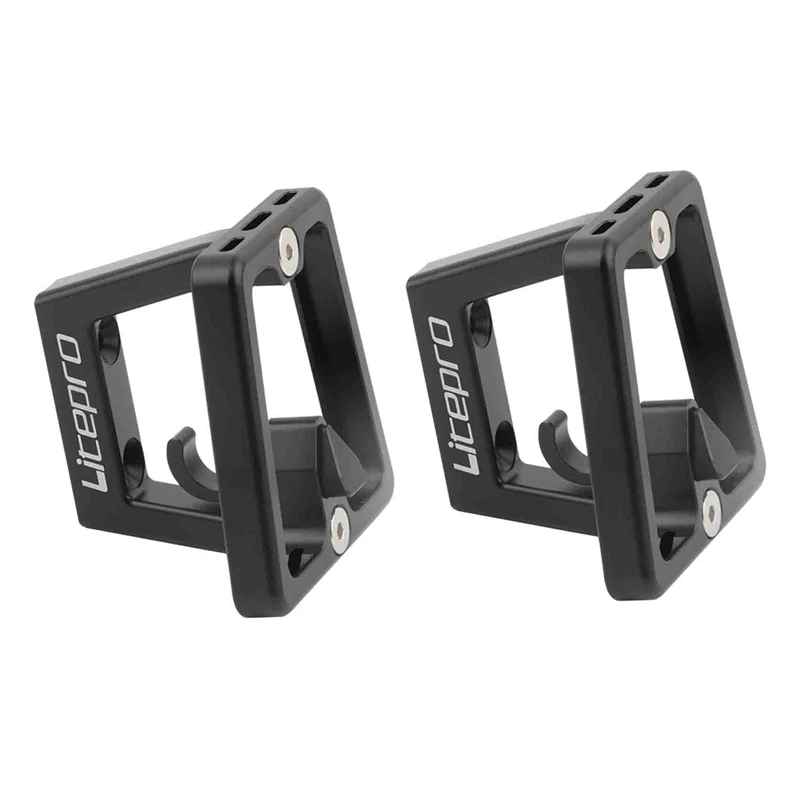 

2X Litepro Front Carrier Cycling Parts For Brompton Aluminum Alloy Pig Nose Panniers Block Bracket Bag Racks Folding