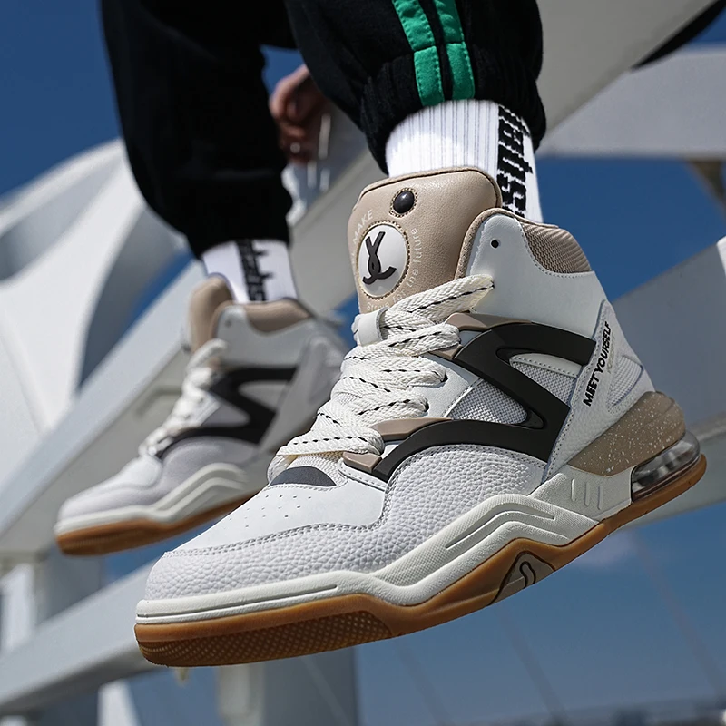 High Street Style Basketball Shoes Men Air Cushion Basket Shoes Brand Design Sneakers Men High Quality Original Basket Homme